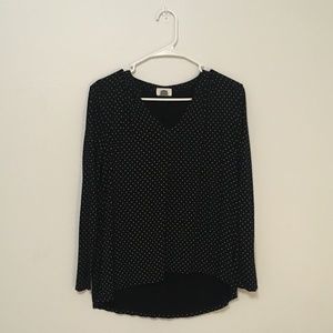 Black Polka Dot Blouse